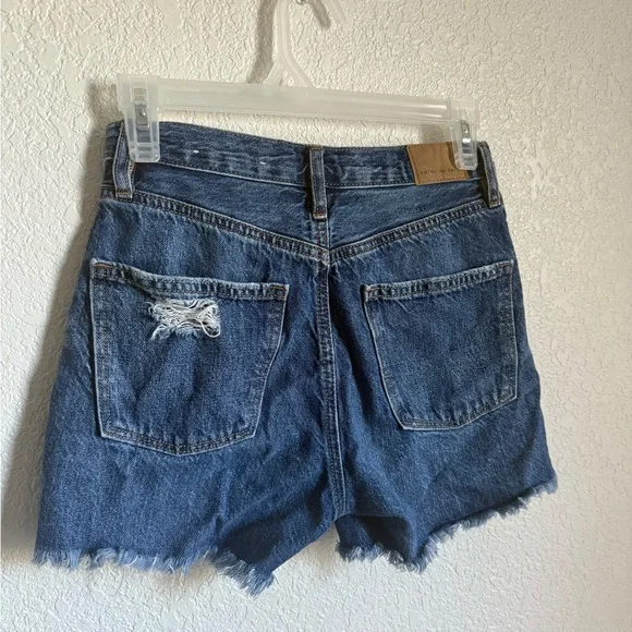 American Eagle Outfitters Ripped Blue Jean Shorts - Picture 2 of 5